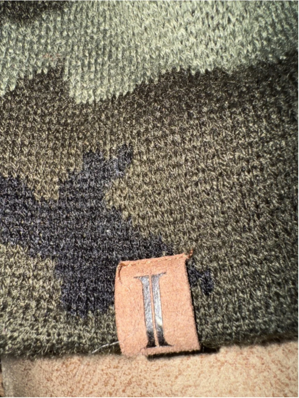 Camouflage Beanie Hat Green Gray Black Youth Teens Size M